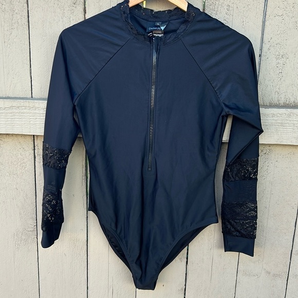 Cynthia Rowley Other - Cynthia Rowley Surfsuit Black with Lace Cut Out Detailing Large